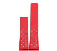 HUTBUVEAW 22mm Cinturino in Gomma Morbida in Silicone for Cinturino Tag HEUER for Monaco Carrera Formula 1 Cinturino Impermeabile Braccialetto Fibbia Pieghevole(Red NK)