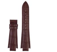 HUTBUVEAW 24x14mm estremità Convessa Genuino Cinturino in Pelle 1853 for Tissot T60 Cinghia L875/975K Uomini Donne Orologio Cintura Chiusura a Farfalla Braccialetto(Brown nk)