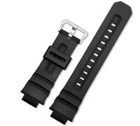 HUTBUVEAW Cinturino da Polso in Gomma di Alta qualità da 16 mm per Casio G-Shock AW-591/590/AWG-M100/101/G-7700 Cinturino di Ricambio Uomo Nero