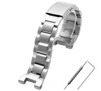HUTBUVEAW Cinturino for orologio Casio G-Shock GST-210 GST-W300 GST-400G GST-B100 S100D/S110D/W110 Cinturino in acciaio inossidabile(Silver)