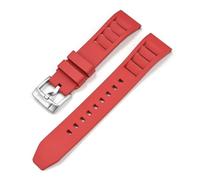 HUTBUVEAW Cinturino for orologio in fluorogomma da 22 mm for Omega, Casio, Tissot, Le Lock, SEIKO, cinturino for orologio sportivo, bracciale a sgancio rapido, accessori for orologi(Red02,22mm)