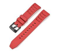 HUTBUVEAW Cinturino for orologio in fluorogomma da 22 mm for Omega, Casio, Tissot, Le Lock, SEIKO, cinturino for orologio sportivo, bracciale a sgancio rapido, accessori for orologi(Red01,20mm)