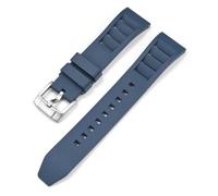 HUTBUVEAW Cinturino for orologio in fluorogomma da 22 mm for Omega, Casio, Tissot, Le Lock, SEIKO, cinturino for orologio sportivo, bracciale a sgancio rapido, accessori for orologi(Royal blue02,19mm)