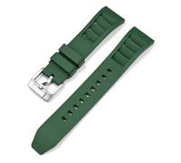 HUTBUVEAW Cinturino for orologio in fluorogomma da 22 mm for Omega, Casio, Tissot, Le Lock, SEIKO, cinturino for orologio sportivo, bracciale a sgancio rapido, accessori for orologi(Deep green02,19mm)
