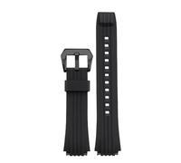 HUTBUVEAW Cinturino for Orologio in Silicone Impermeabile da 20 mm for Casio Edifice Serie ECB-10YPB ECB-950 Bracciale Sportivo con Cinturino in Gomma Speciale Convesso(Black BK)