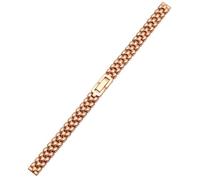 HUTBUVEAW Cinturino in acciaio inossidabile da 6 mm, 8 mm, 10 mm, cinturino di ricambio in argento dorato for quadrante di dimensioni, cinturino da orologio da donna alla moda(Rose gold,10mm)
