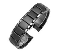 HUTBUVEAW Cinturino in Ceramica di Alta qualità for Cinturini for Orologi AR1451 AR1452 AR1400 AR1410 con Chiusura a Farfalla in Acciaio Inossidabile 22mm 24mm(AR1452,22mm)