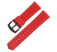HUTBUVEAW Cinturino in gomma for Tag Heuer for cinturini for orologi Seiko da 18 mm, 20 mm, 22 mm, 24 mm, nero, blu, arancione, for qualsiasi marca(Red black clasp,24mm)