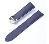 HUTBUVEAW Cinturino in Nylon for Cartier Tank London Key Chiusura Pieghevole Nero Royal Blue Uomo e Donna 17 18 20mm Accessori for Orologi(Royal Blue,22)