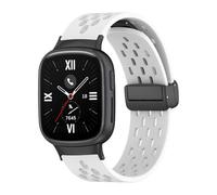 HUTBUVEAW Cinturino in Silicone for Honor Watch4 Cinturino Magnetico for Honor Watch 4 Correa Braccialetto Donna Uomo Cinturino Smartwatch Cinturino Sportivo(White)
