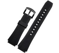 HUTBUVEAW Cinturino Sportivo in Gomma siliconica Nera for Casio Edifice EF-552 Cinturini EF-552D-1A Bracciale da Uomo con Fibbia in Acciaio 25 * 20mm(Black BK)