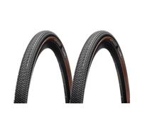 HUTCHINSON TOUAREG -SET DI DUE Pneumatico per ghiaia - Per i percorsi caotici - Resistente e durevole - Cerchietti rigidi - Nero/ Tan - Tubetype - 700 x 40 mm