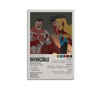 HUTEDNCN INVINCIBLE - Poster artistico da parete su tela, decorazione estetica per soggiorno, camera da letto, elegante poster, 50 x 75 cm, senza cornice