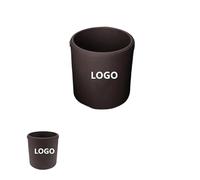 hutianbrt Auto in pelle Trash universale Auto Car Trash Bin Interni auto Sacco for rifiuti Contenitore for rifiuti Scatola di immagazzinaggio Secchio Accessori for auto(With Logo,Dark Brown)