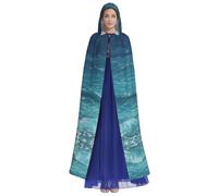 HUTOOLEE The Deep Blue Sea Mantello con cappuccio Halloween Cosplay Prom Party Comic Con Adulti Decorazione Mantello Bella Stampa Grafica