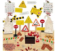 HUTRADE Accessori per Cantiere Gnomo - Con Cassetta degli Attrezzi e Decorazioni Natalizie di Gnomi, Ideale per Attività Fai-da-Te e Idee Regalo per Famiglie a Natale