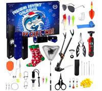 HUTRADE Calendario dell'Avvento Pesca 2025 Uomo, 24 Giorni con Mini Canna da Pesca, Artificiali, Ami e Accessori, Regalo di Natale per Appassionati di Pesca, Uomini, Ragazzi e Papà