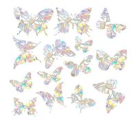 HUTRADE Confezione da 28 adesivi Rainbow Suncatcher per Windows Prism Window Stickers, Bird Protection, a forma di farfalla, perfetti per la casa, l'ufficio