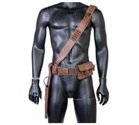 HUTRADE Fondina for Pietra Focaia Medievale, Medieval Steampunk PU Leather Pistol Holster for Cosplay, Halloween Adjustable Shoulder Strap,Vintage Design,Universal Fit Pirates