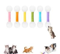HUTRADE Giocattolo for Gatti con Bastoncini di Cotone, Set di 6 Giocattoli di Erba gatta Swabs, Morbidi Giocattoli di Peluche,for Gatti da Interno, robusti Giocattoli da Masticare for la dentizione.