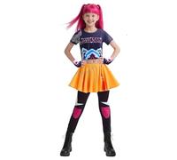 HUTRADE Girls Pop Singer Costume Cute Movie Outfit Set Children Halloween Cosplay Costume Group Idol Role Play Stage Outfit(Purple,130)
