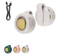 HUTRADE Mini Ventilatore Portatile Silenzioso Senza Pale con Clip per Cintura, con Clip per Camicia e Cintura, 3 Velocità Regolabili,Ideale come Regalo per gli Amici(White)