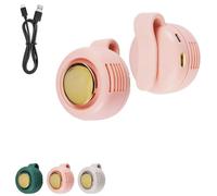 HUTRADE Mini Ventilatore Portatile Silenzioso Senza Pale con Clip per Cintura, con Clip per Camicia e Cintura, 3 Velocità Regolabili,Ideale come Regalo per gli Amici(Pink)