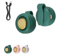 HUTRADE Mini Ventilatore Portatile Silenzioso Senza Pale con Clip per Cintura, con Clip per Camicia e Cintura, 3 Velocità Regolabili,Ideale come Regalo per gli Amici(Green)