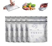 HUTRADE Sacchetti di conservazione riutilizzabili in alluminio sigillabili, sacchetti riutilizzabili for congelatore autosigillanti for carne e pesce, for mantenere fresche le verdure(M)