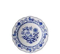 Hutschenreuther 10123 - Piatto Fondo con Bordino, in Porcellana, Motivo: cipolle, 23 cm, Colore: Blu