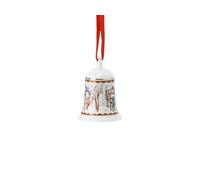 Hutschenreuther - Campana natalizia,collezione 2021, dimensioni: 7 cm, in porcellana, multicolore, Natale