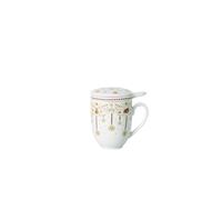 Hutschenreuther Christmas Love - Set di 3 tazze da tè con manico da 0,40 l, coperchio per tazza con manico, colino da tè
