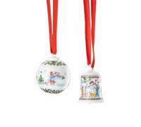 Hutschenreuther Collezione di Natale 2025 Set Mini campana e Mini Sfera Giochi Di Natale/Altezza 5 cm/Ø 4,5 cm