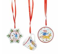 Hutschenreuther Collezione natalizia 2025, mini set da 3 pezzi, tazza per giochi di Natale (mini piatto stellato, piatto per colazione, tazza con manici)