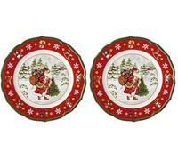 Hutschenreuther Happy Wintertime H. Wintertime Red - Piatto piatto, 22 cm (Confezione da 2)