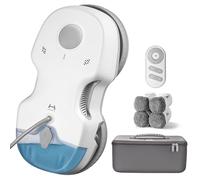 HUTT S7 Robot Lavavetri Finestre con Acqua Spruzzo 5500Pa, Dual Drive Fluttuante 3D,Robot Lava Vetri Elettrico a Pulizia di Lava con Telecomando, con 8pcs Panno, Valigia