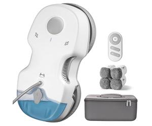 HUTT S7 Robot Lavavetri Finestre con Acqua Spruzzo 6500Pa, Dual Drive Fluttuante 3D，Robot Lava Vetri Elettrico a Pulizia di Lava con Telecomando, con 8pcs Panno, Valigia