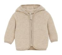 Huttelihut - Baby's Jacket Bear Ears Wool Fleece - Giacca di merino 92 beige