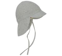 Huttelihut - Kid's Summer Hat Woven Stripe with Chin Straps - Cappellino 50/56 grigio