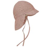 Huttelihut - Kid's Summer Hat Woven Stripe with Chin Straps - Cappellino 50/56 marrone