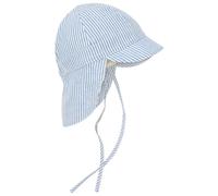 Huttelihut - Kid's Summer Hat Woven Stripe with Chin Straps - Cappellino 74/80 grigio
