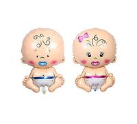 Huture 2pcs Palloncino a Forma di Bambino Palloncino Foil per Bambina Ragazzo Pallone Ad Elio Genere Rivela Palloncini Baby Battesimo Palloncini Mylar Benvenuto Bambino della Festa di Nascita Decor