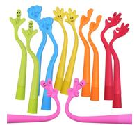 Huucozn 12 Pezzi Penne a Sfera da 0,7 mm Penne a Sfera Piega il Segno della Mano Divertente Cartone Pennas a Sfera Pen ne a Sfer a Bambini Piega per Compleanni, Feste, Regali e Gadget