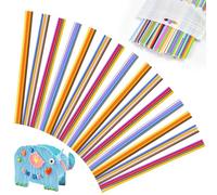 Huucozn 160 Pezzi Ricariche Penna 3D Doodler Start 32 Colori PCL Filament 15cmx2,5mm Ricariche per la Penna 3D Filamento per Penna 3D PCL a Bassa Temperatura Ricariche Compatibile con 3Doodler Start