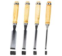 Huucozn 4 Pz Scalpelli per Legno Set Scalpelli per Legno Professionale6/12/18/24mm Scalpelli per Intaglio Professionali kit Attrezzi per Intaglio del Leg no Sgorbia per Legno per Intagliare il Legno