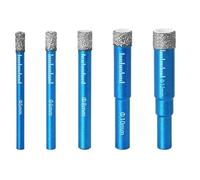 Huucozn 7 Pezzi Punte Trapano Diamantate Gres Porcellanato 5/6/8/10/12/14mm con 6mm Punte in Metallo Duro Set di Punte Diamantate a Secco per Granito Marmo Porcellana Piastrelle Ceramica