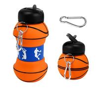 Huucozn Borraccia Silicone Basket 550ML Borraccia Pieghevole in Silicone con Moschettone Borracci a in Silicon e Sportivo Bottiglia d'Acqua Pieghevole Portatile per Bambini e Adulti