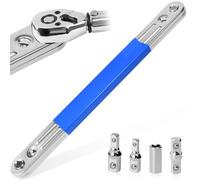 Huucozn Chiave di Estensione Offset Chiave di Estensione Multifunzionale a Portata Stretta con Adattatori Quadrati da 1/2", 1/4" e 3/8" Estensione a Cricchetto per Meccanici,Riparazioni Spazi Ristetti