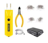 Huudngeje 2 su 1 Mini Portatile In Plastica Calda Riparazione Strumento di Riparazione del Paraurti Automobilistica 200 Chiodi di Saldatura da 100 W Giallo Portatile
