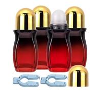 Huudngeje 4pcs Bottiglie A Rulli Set Palla A Rullo e Palla A Rulli Vuoti per Essenziali per Essenziali, per Profumi